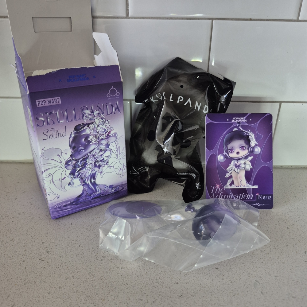 Purple Skullpanda Figurine by Pop Mart